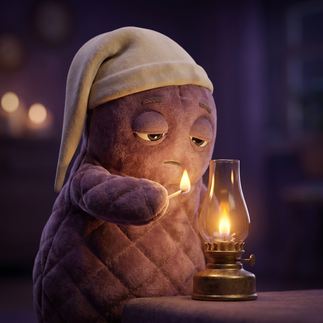 Tuck and the lantern, product still